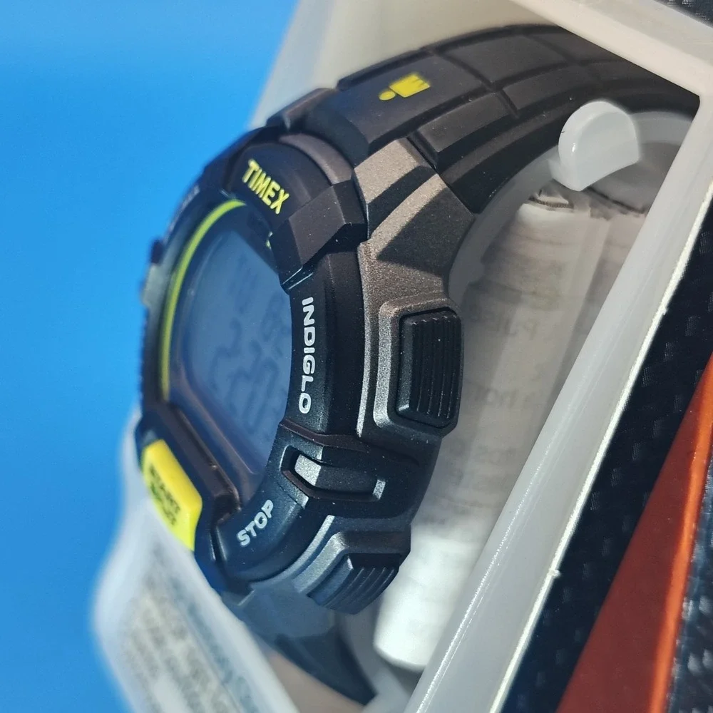 New! Vintage 2015 Timex Iron Man 38mm Mens‎ Quartz Digital Watch Nos Full Set